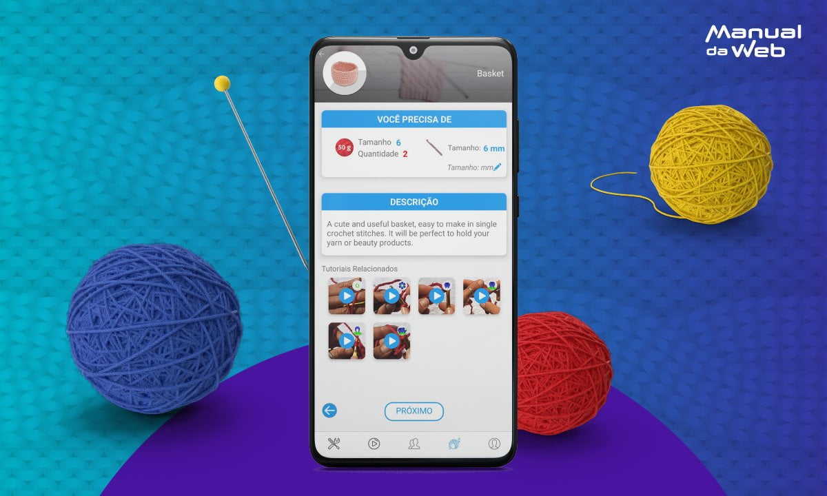 Aprenda fazer crochê com o aplicativo Crochet Genius 2 Descubra como fazer croche com o Crochet Genius Prancheta 1