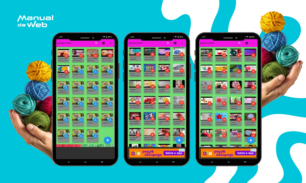 App gratuito de como fazer crochê passo a passo com imagens 4 Como fazer crochê passo a passo com imagens
