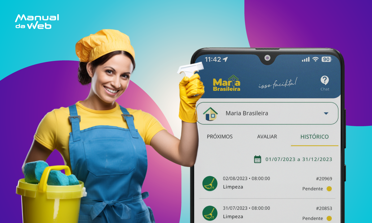 Maria Brasileira: agende serviço de faxina pelo celular 10 Maria Brasileira