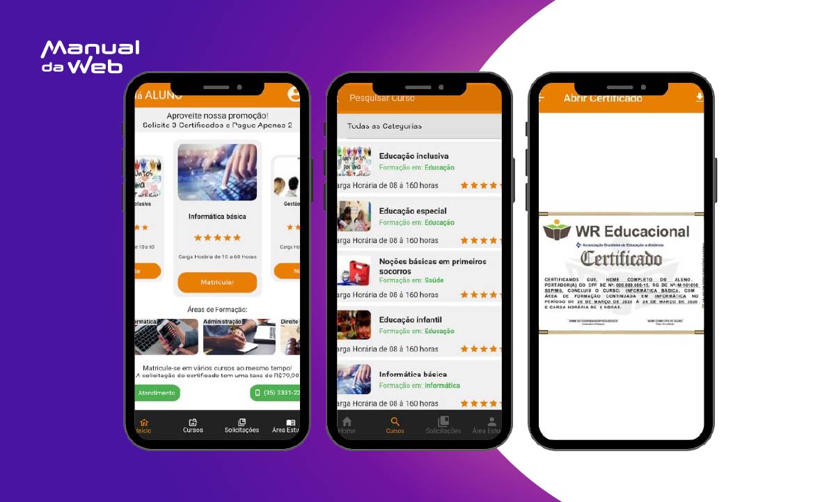 WR Educacional: app com cursos grátis online para todo o Brasil 2 WR Educacional
